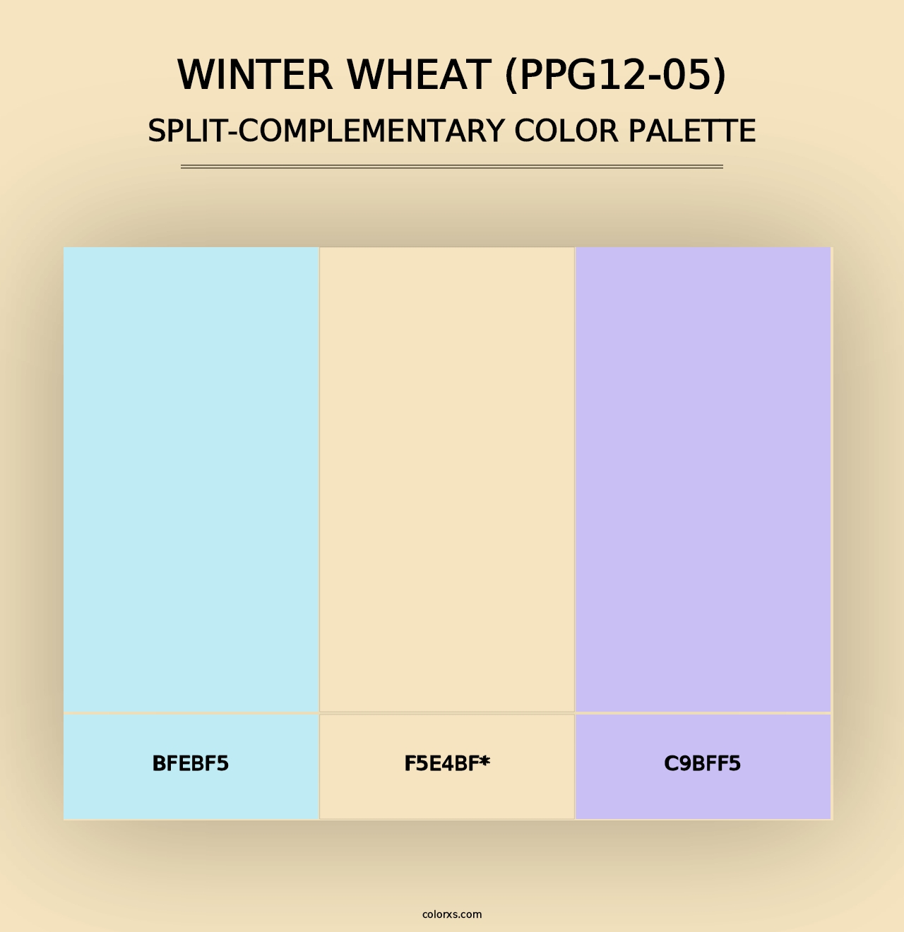 Winter Wheat (PPG12-05) - Split-Complementary Color Palette