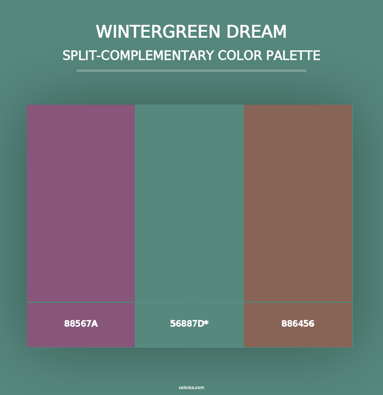 Wintergreen Dream - Split-Complementary Color Palette