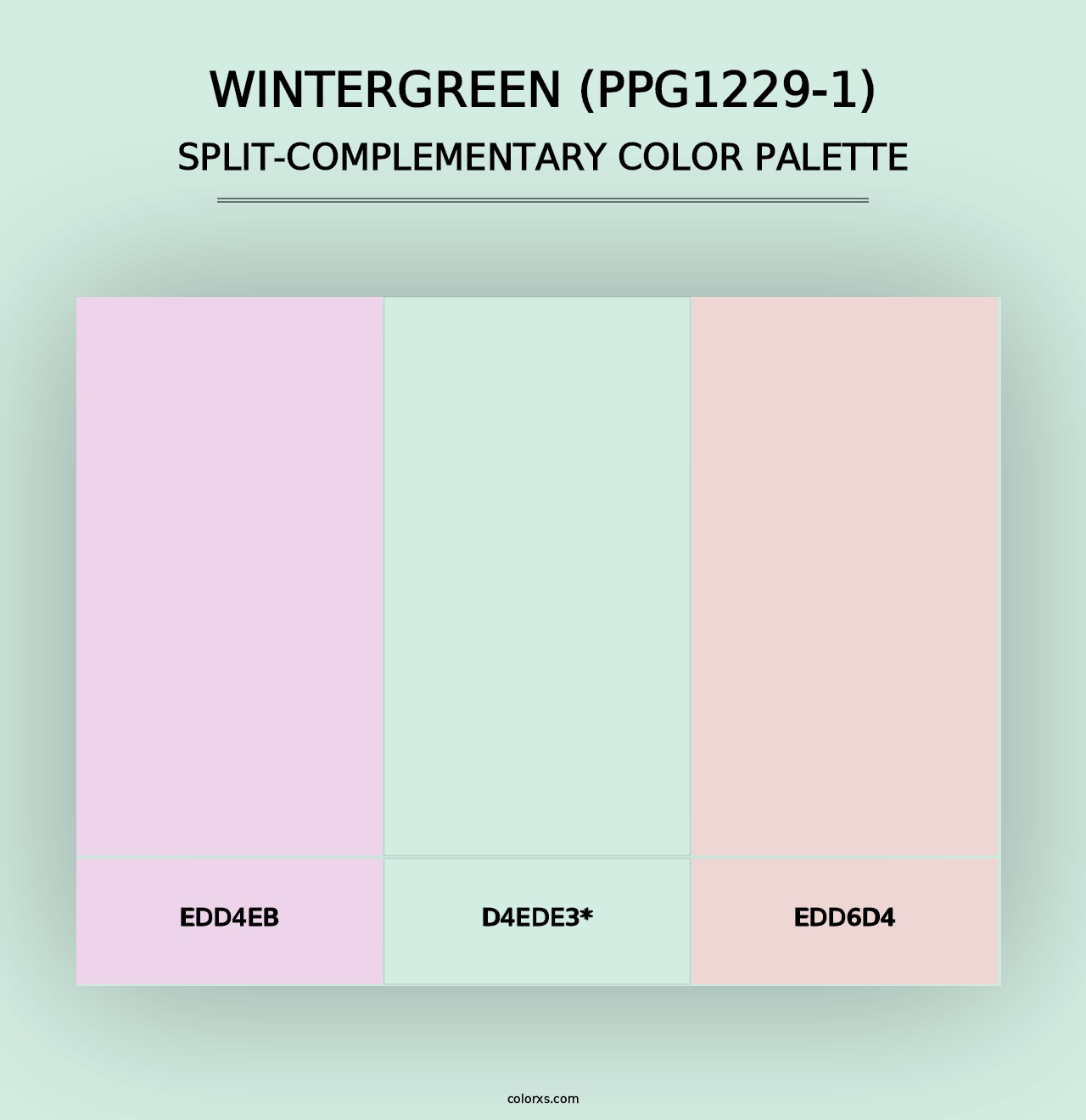 Wintergreen (PPG1229-1) - Split-Complementary Color Palette