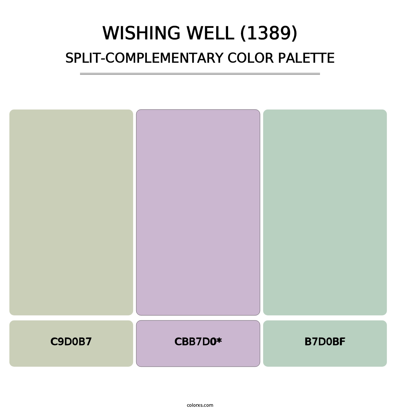 Wishing Well (1389) - Split-Complementary Color Palette