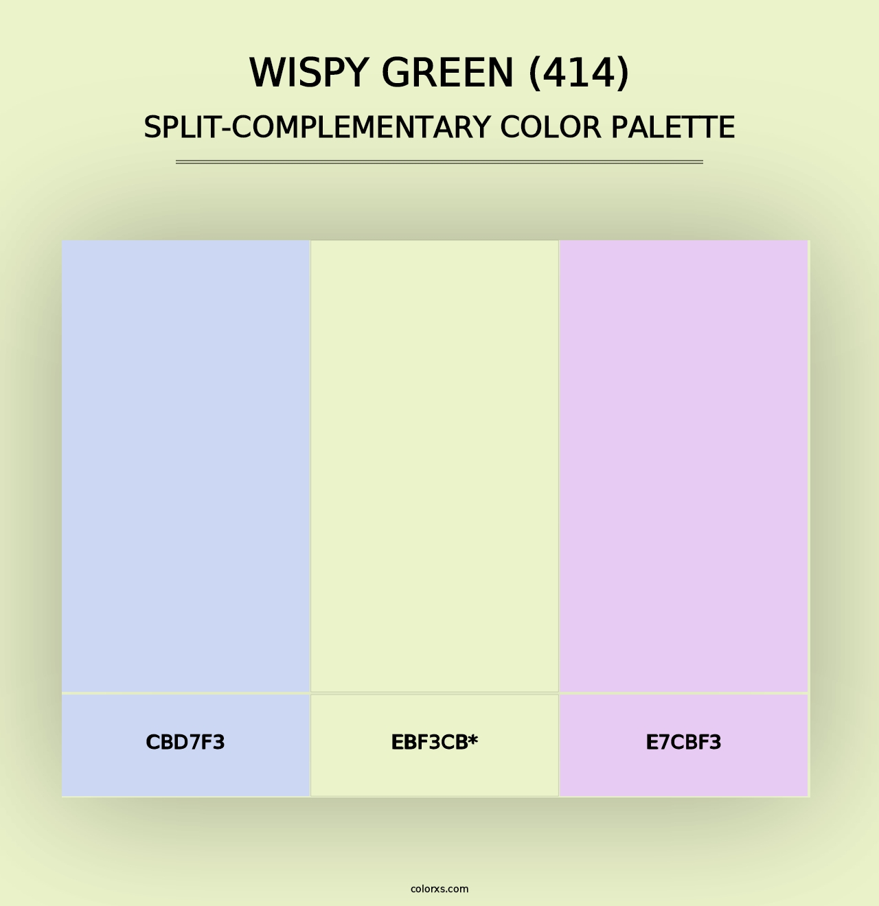 Wispy Green (414) - Split-Complementary Color Palette