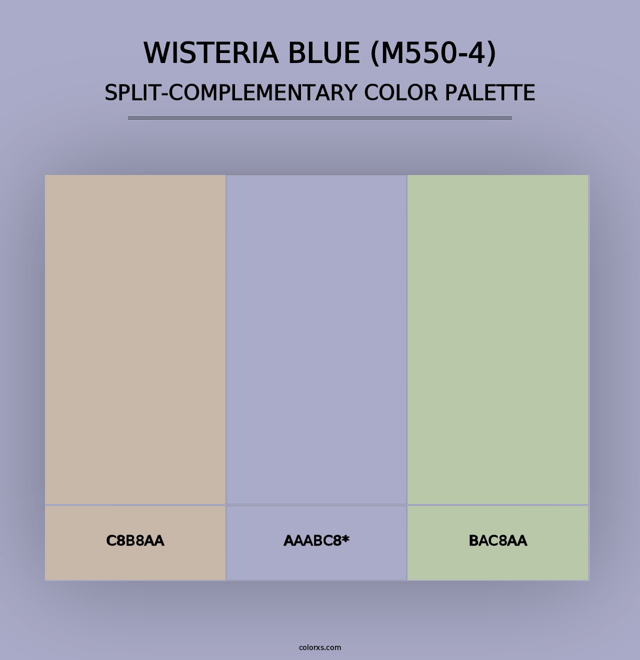 Wisteria Blue (M550-4) - Split-Complementary Color Palette