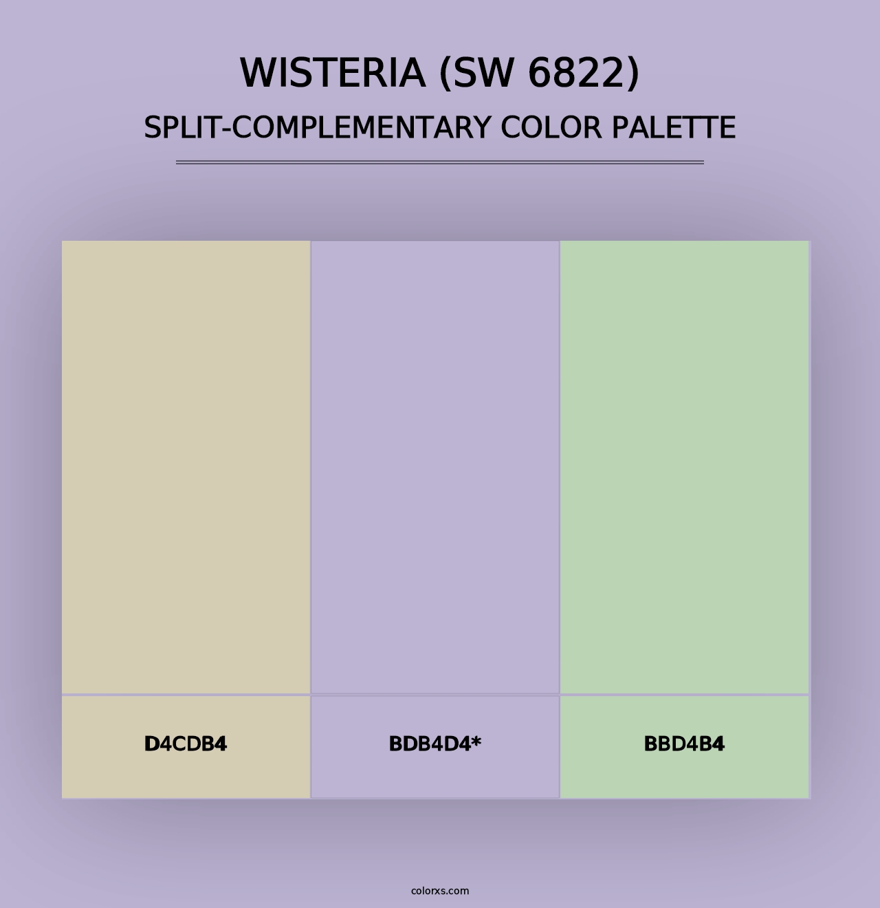 Wisteria (SW 6822) - Split-Complementary Color Palette