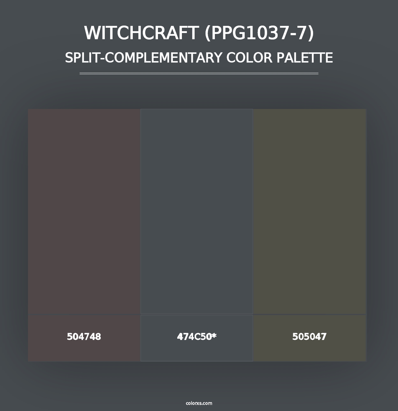 Witchcraft (PPG1037-7) - Split-Complementary Color Palette