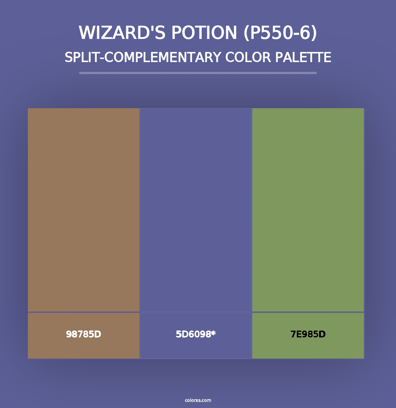 Wizard'S Potion (P550-6) - Split-Complementary Color Palette