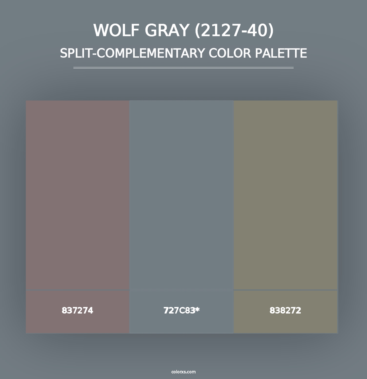 Wolf Gray (2127-40) - Split-Complementary Color Palette