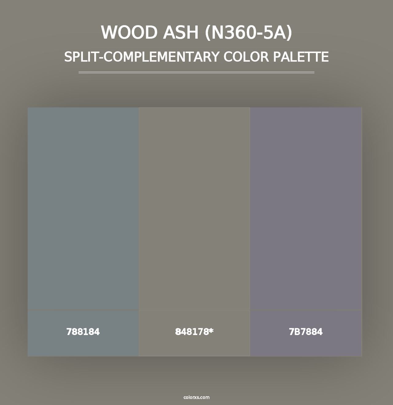 Wood Ash (N360-5A) - Split-Complementary Color Palette