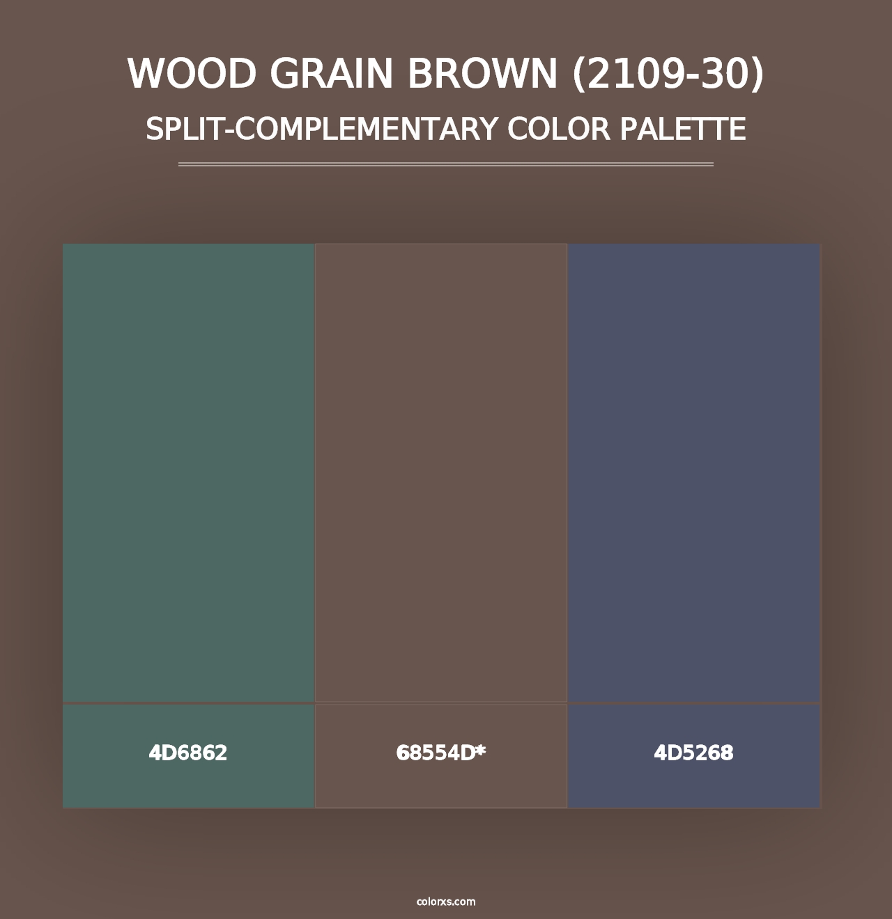 Wood Grain Brown (2109-30) - Split-Complementary Color Palette