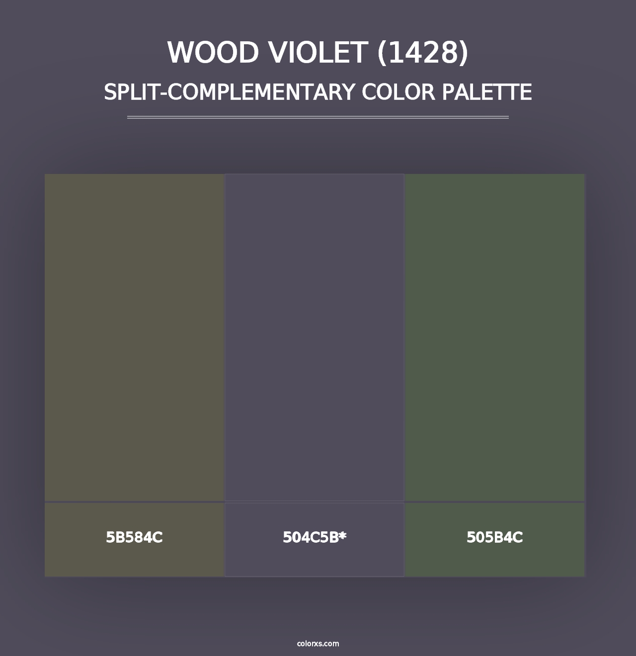 Wood Violet (1428) - Split-Complementary Color Palette