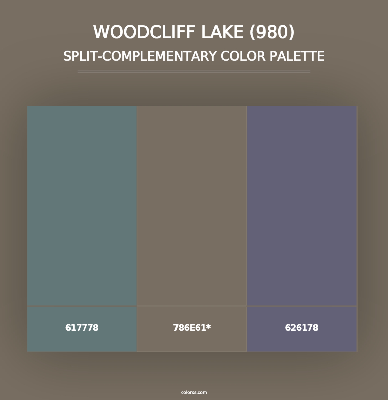 Woodcliff Lake (980) - Split-Complementary Color Palette