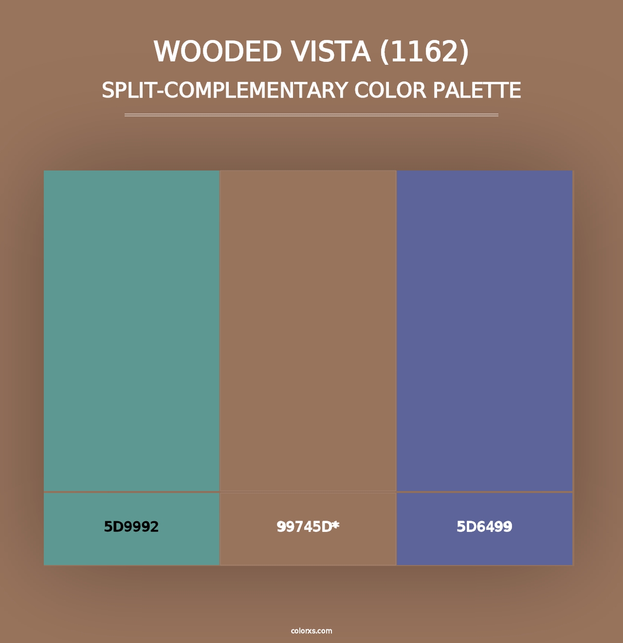 Wooded Vista (1162) - Split-Complementary Color Palette