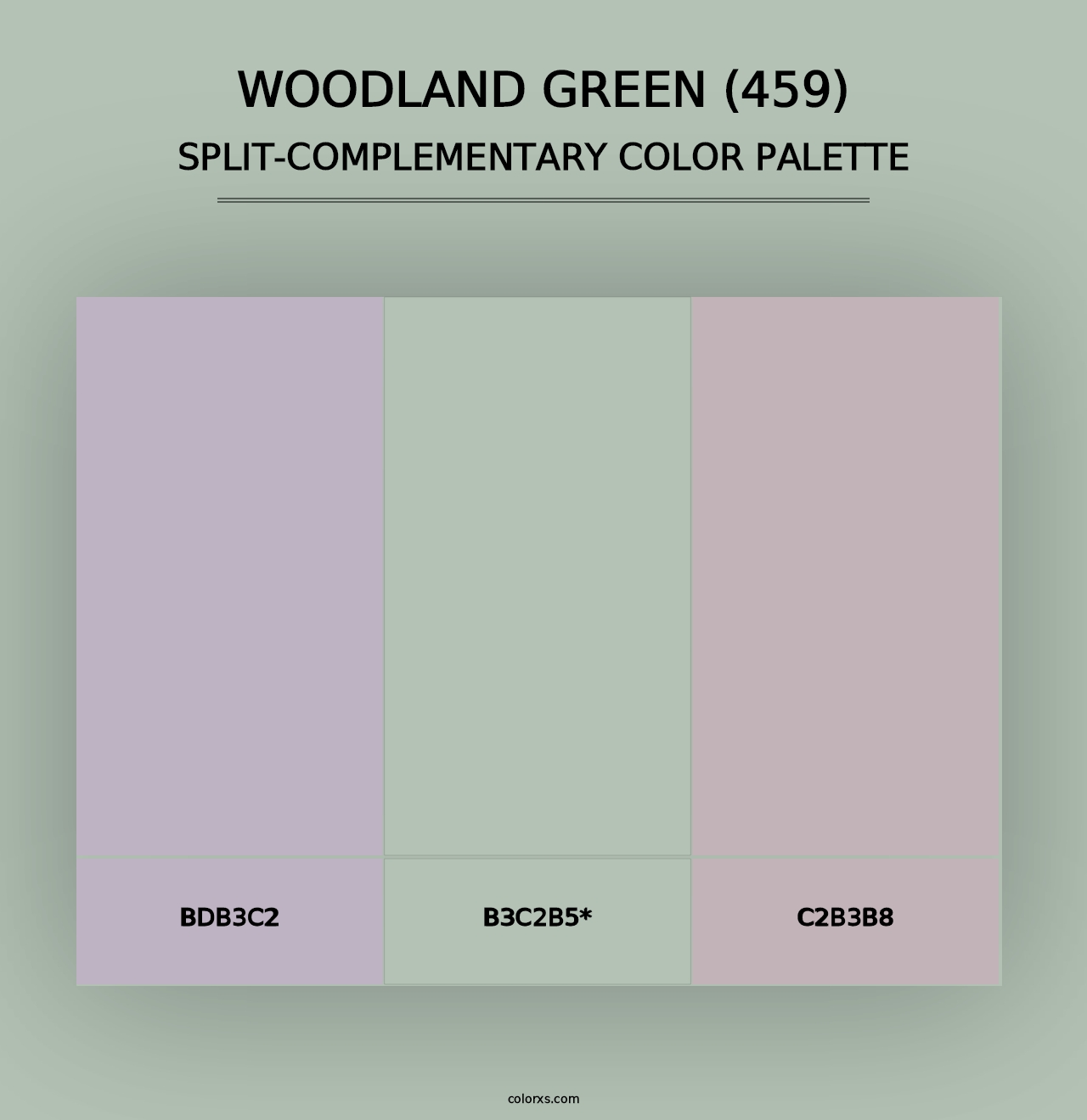 Woodland Green (459) - Split-Complementary Color Palette