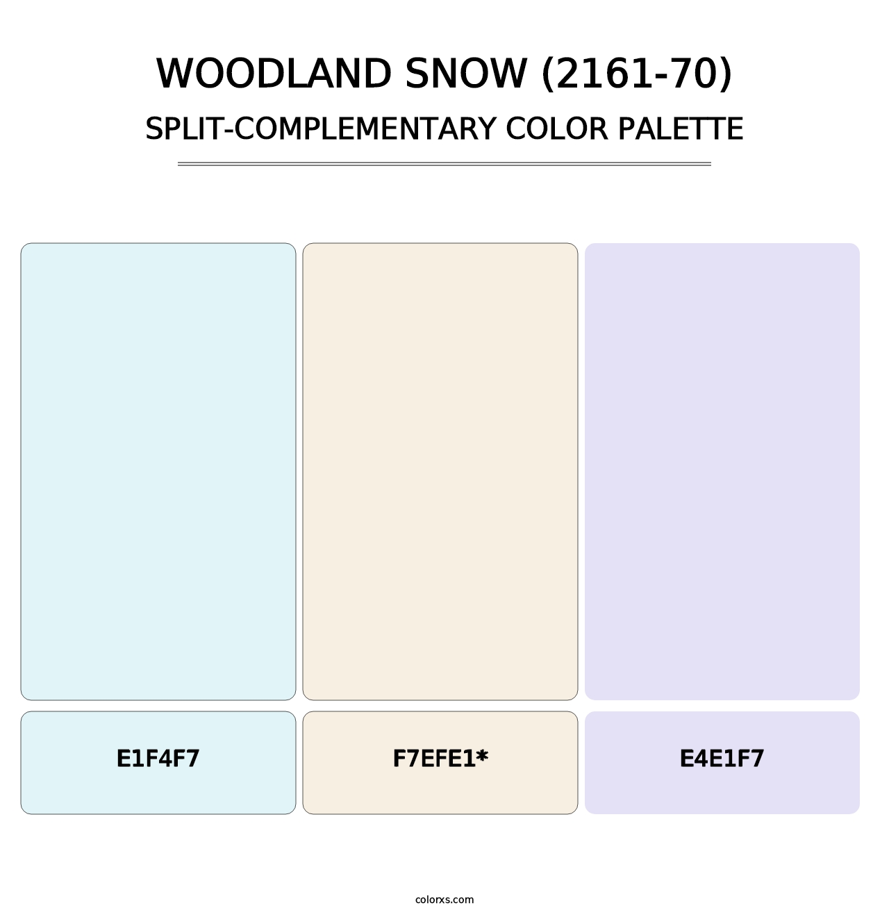 Woodland Snow (2161-70) - Split-Complementary Color Palette