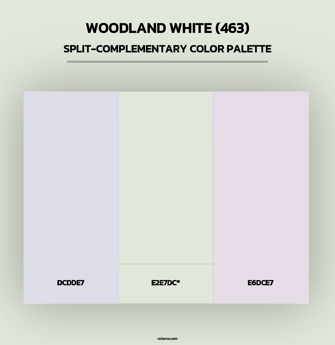 Woodland White (463) - Split-Complementary Color Palette