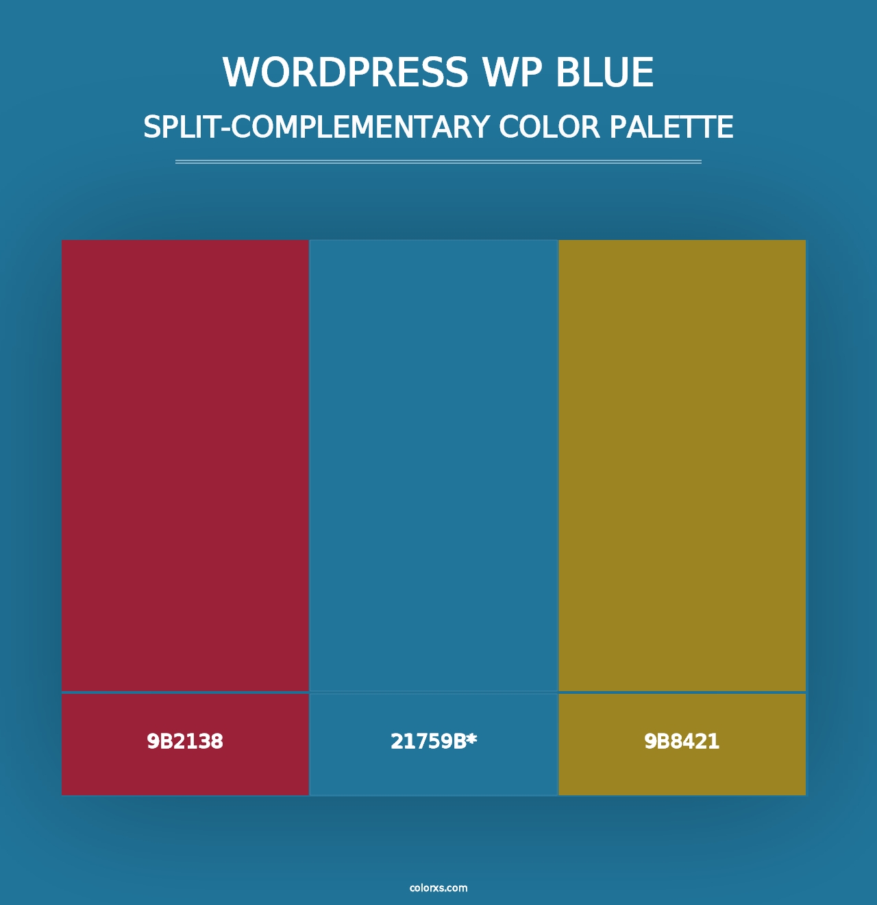 WordPress WP Blue - Split-Complementary Color Palette