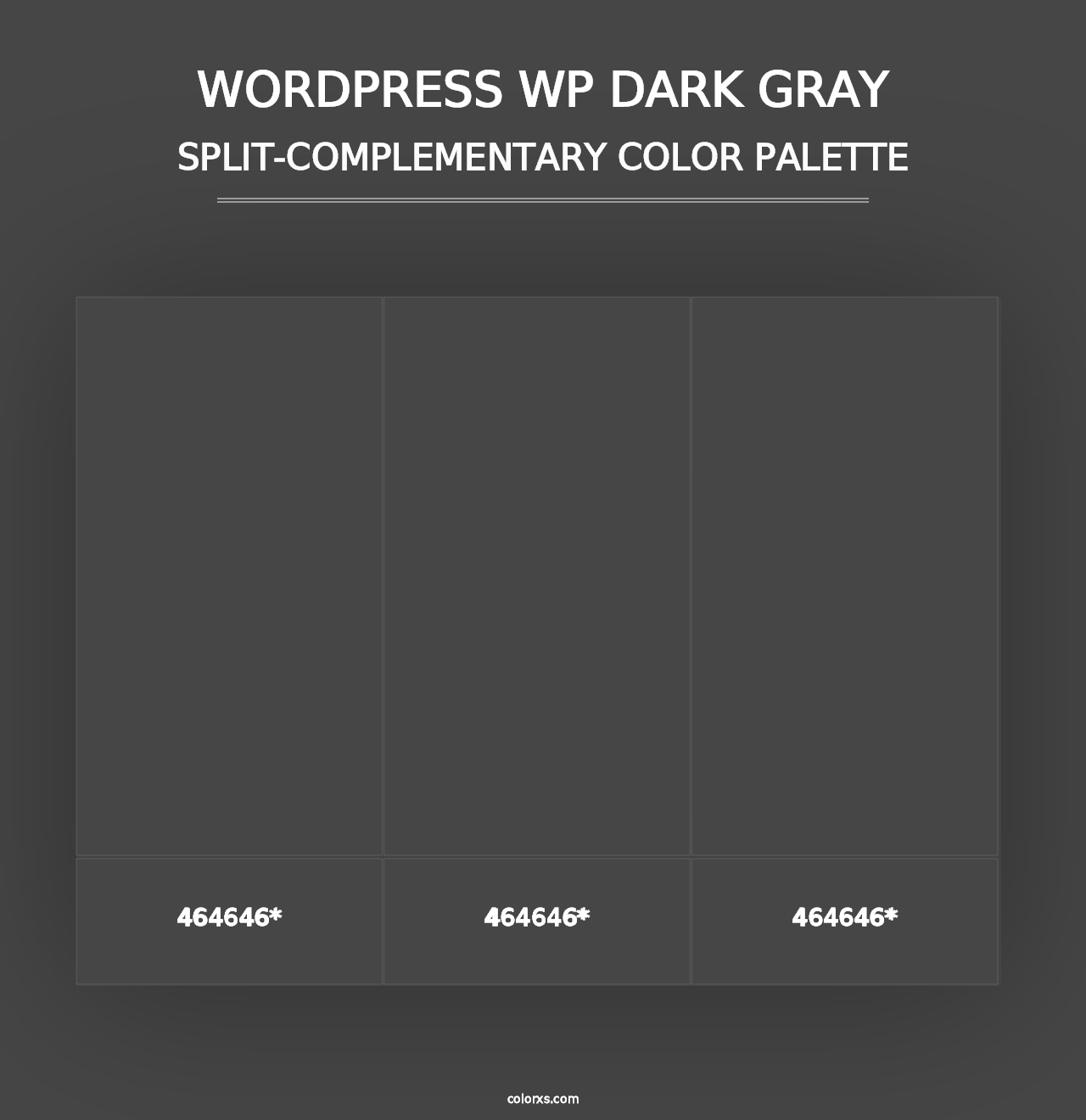 WordPress WP Dark Gray - Split-Complementary Color Palette