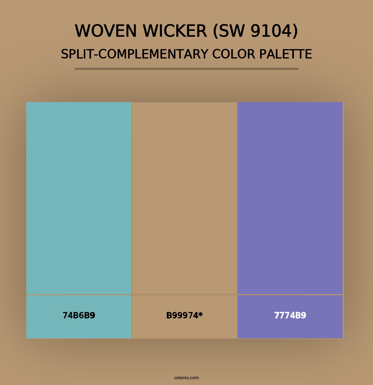 Woven Wicker (SW 9104) - Split-Complementary Color Palette