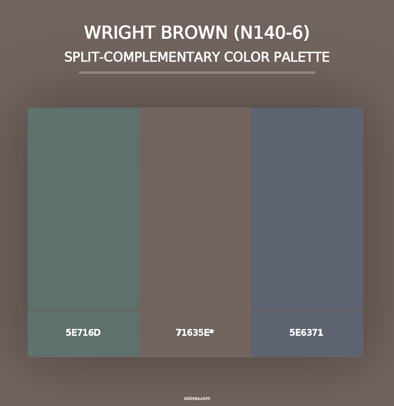 Wright Brown (N140-6) - Split-Complementary Color Palette