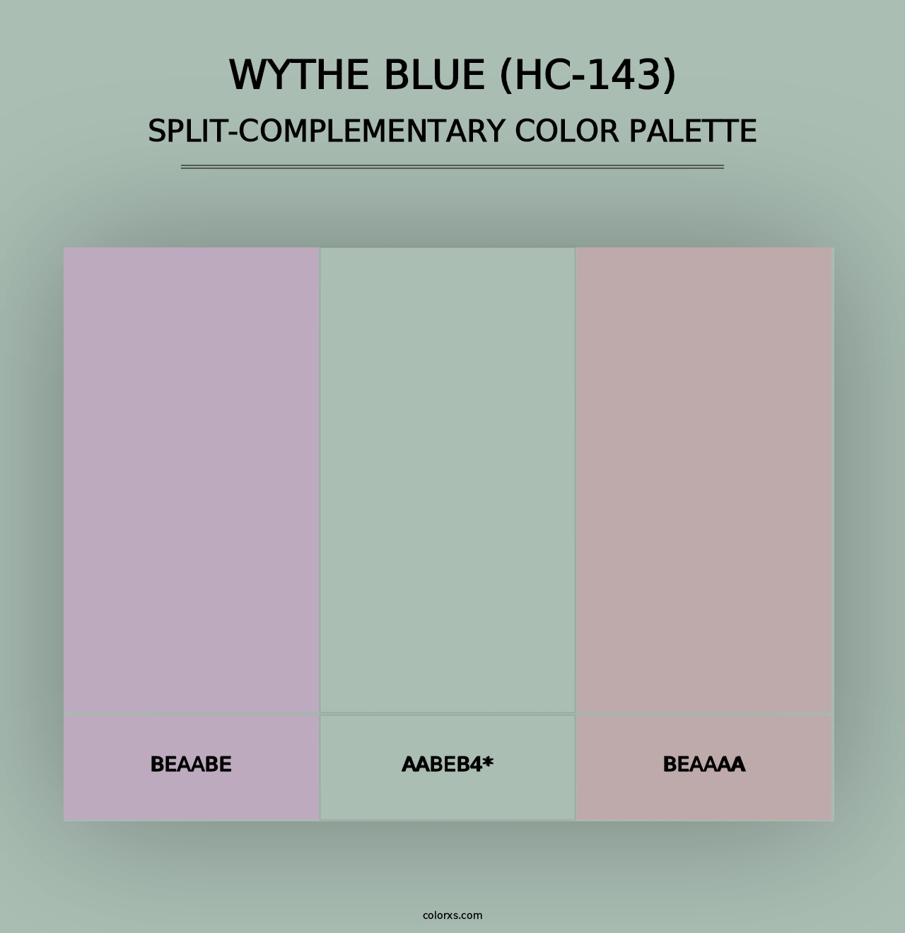 Wythe Blue (HC-143) - Split-Complementary Color Palette