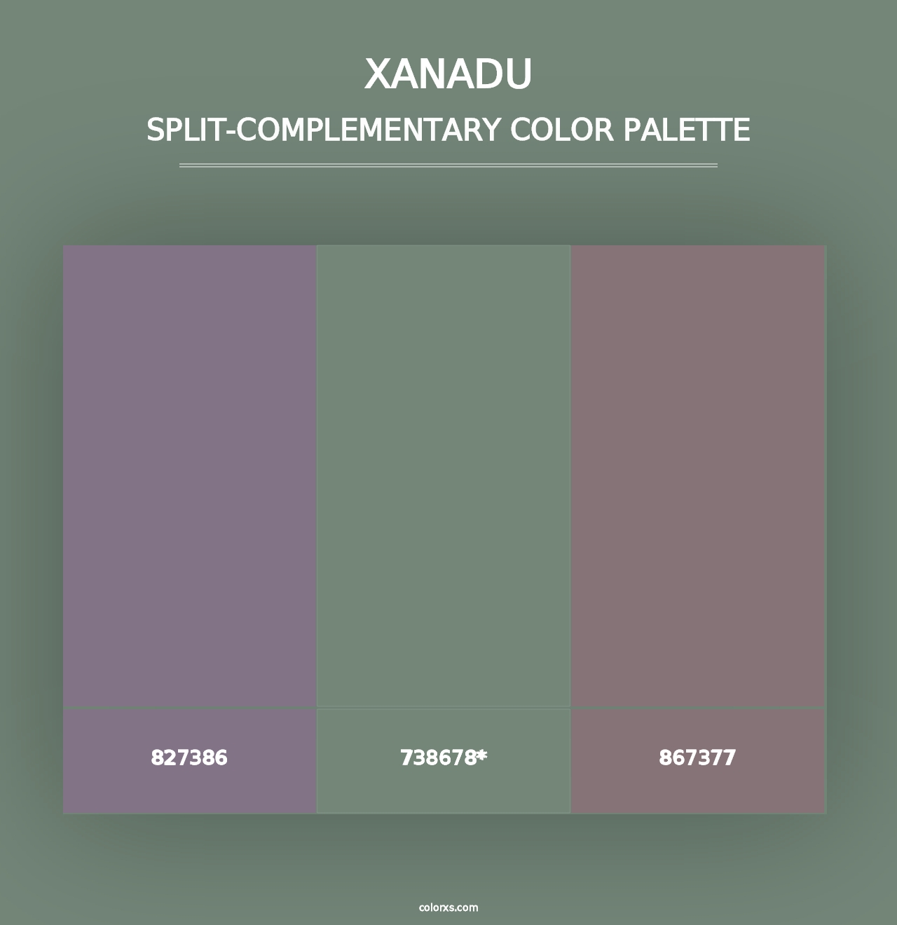 Xanadu - Split-Complementary Color Palette