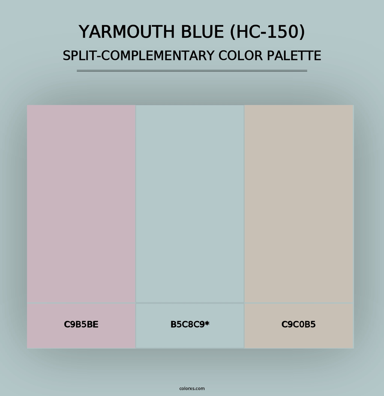 Yarmouth Blue (HC-150) - Split-Complementary Color Palette