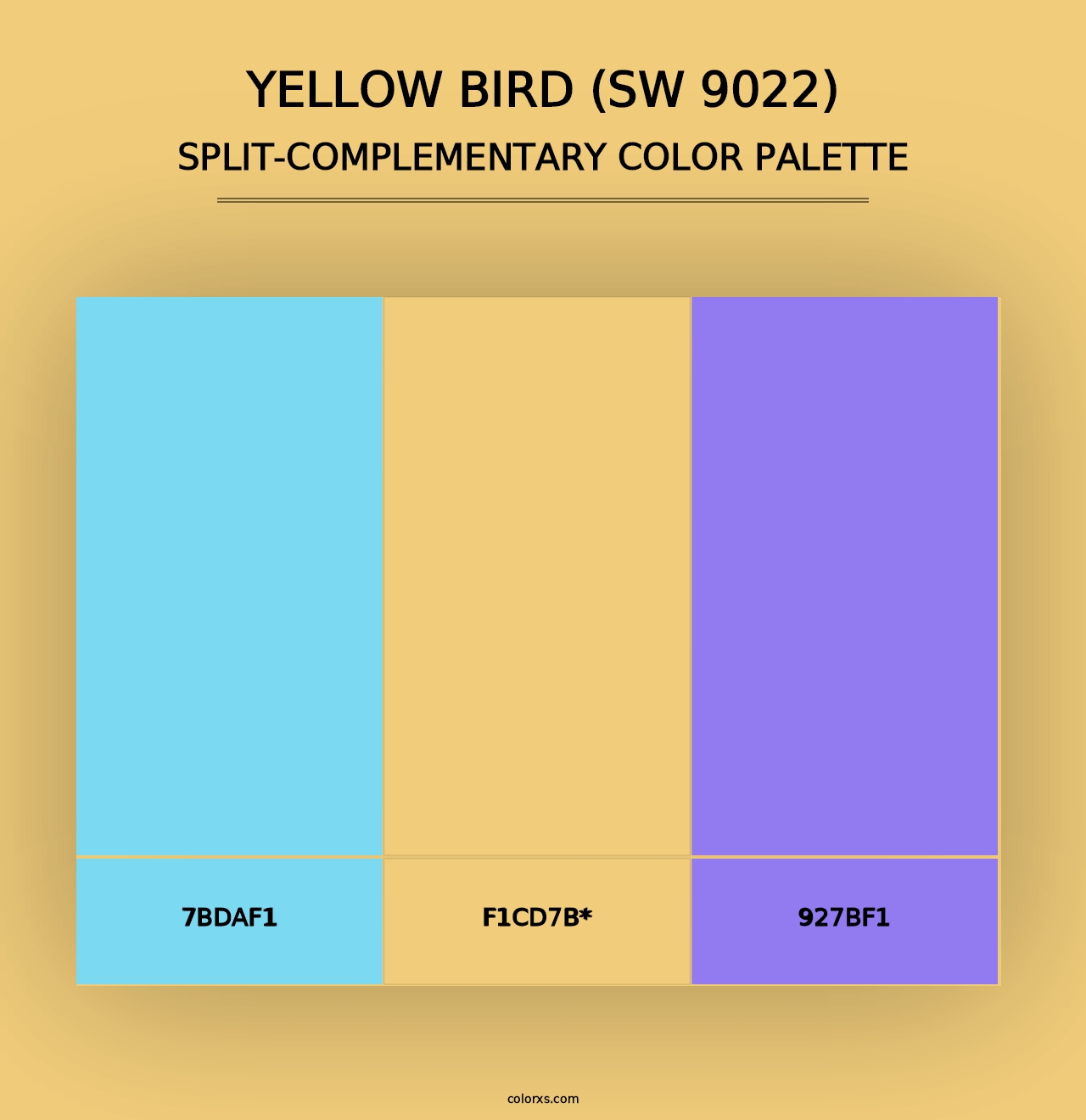 Yellow Bird (SW 9022) - Split-Complementary Color Palette