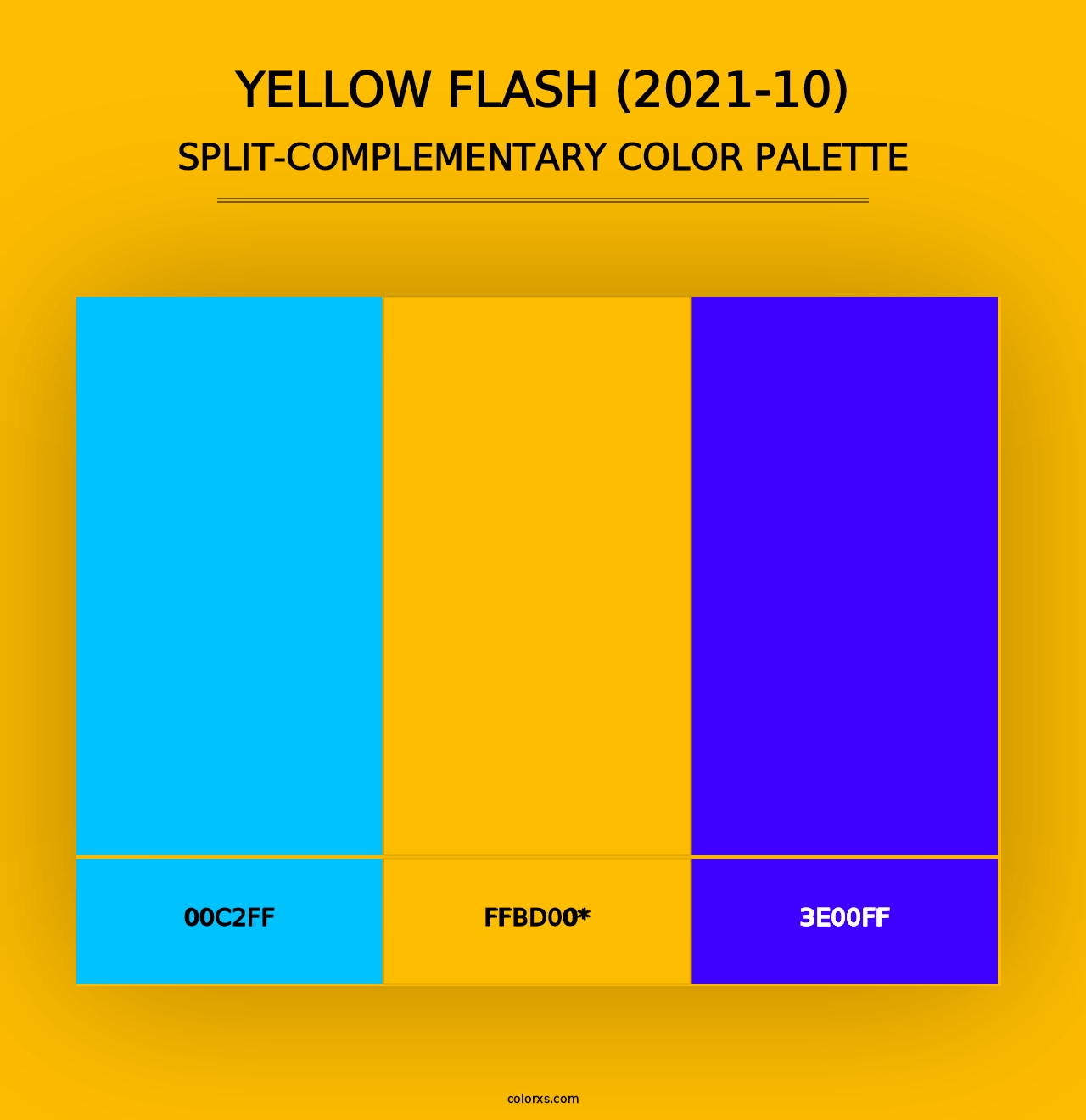 Yellow Flash (2021-10) - Split-Complementary Color Palette