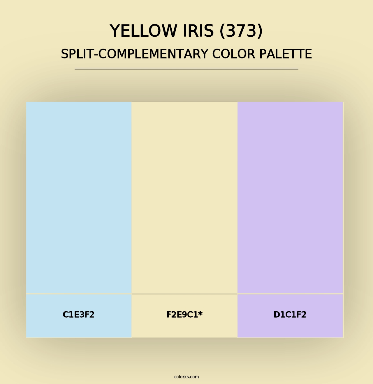 Yellow Iris (373) - Split-Complementary Color Palette