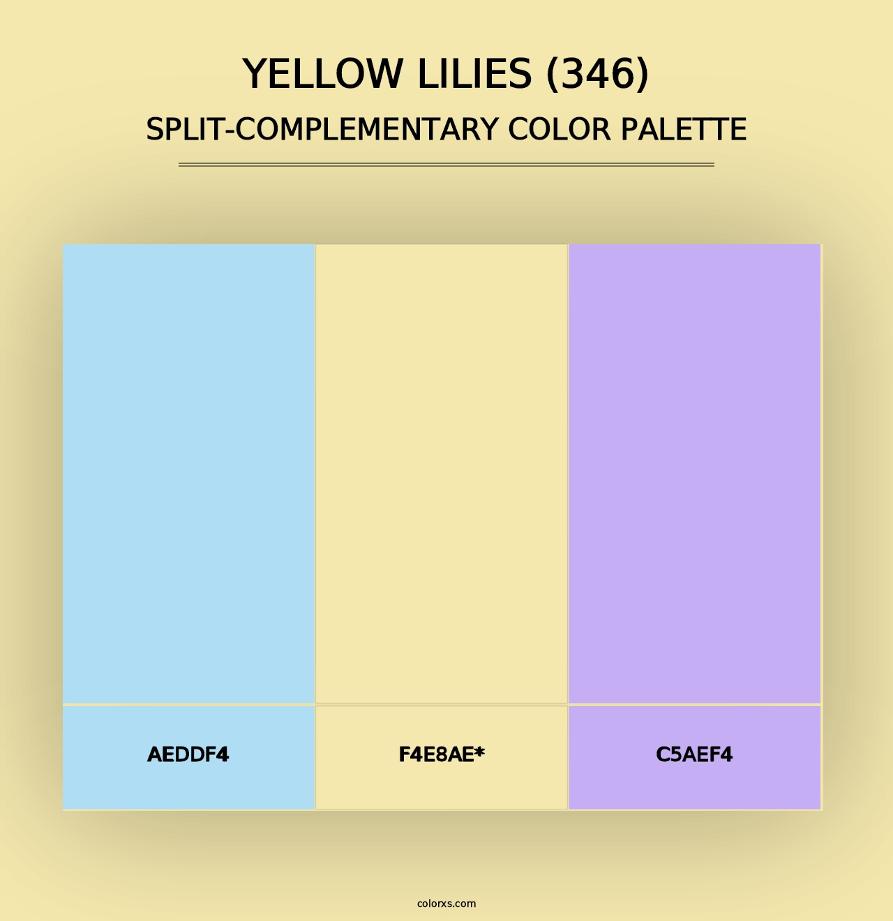 Yellow Lilies (346) - Split-Complementary Color Palette