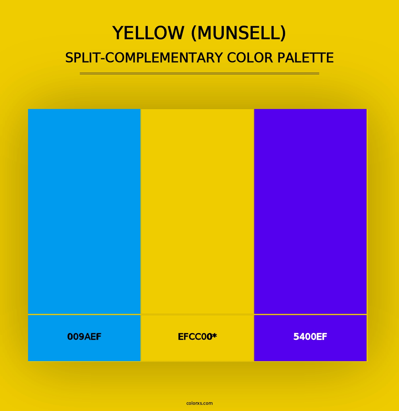 Yellow (Munsell) - Split-Complementary Color Palette