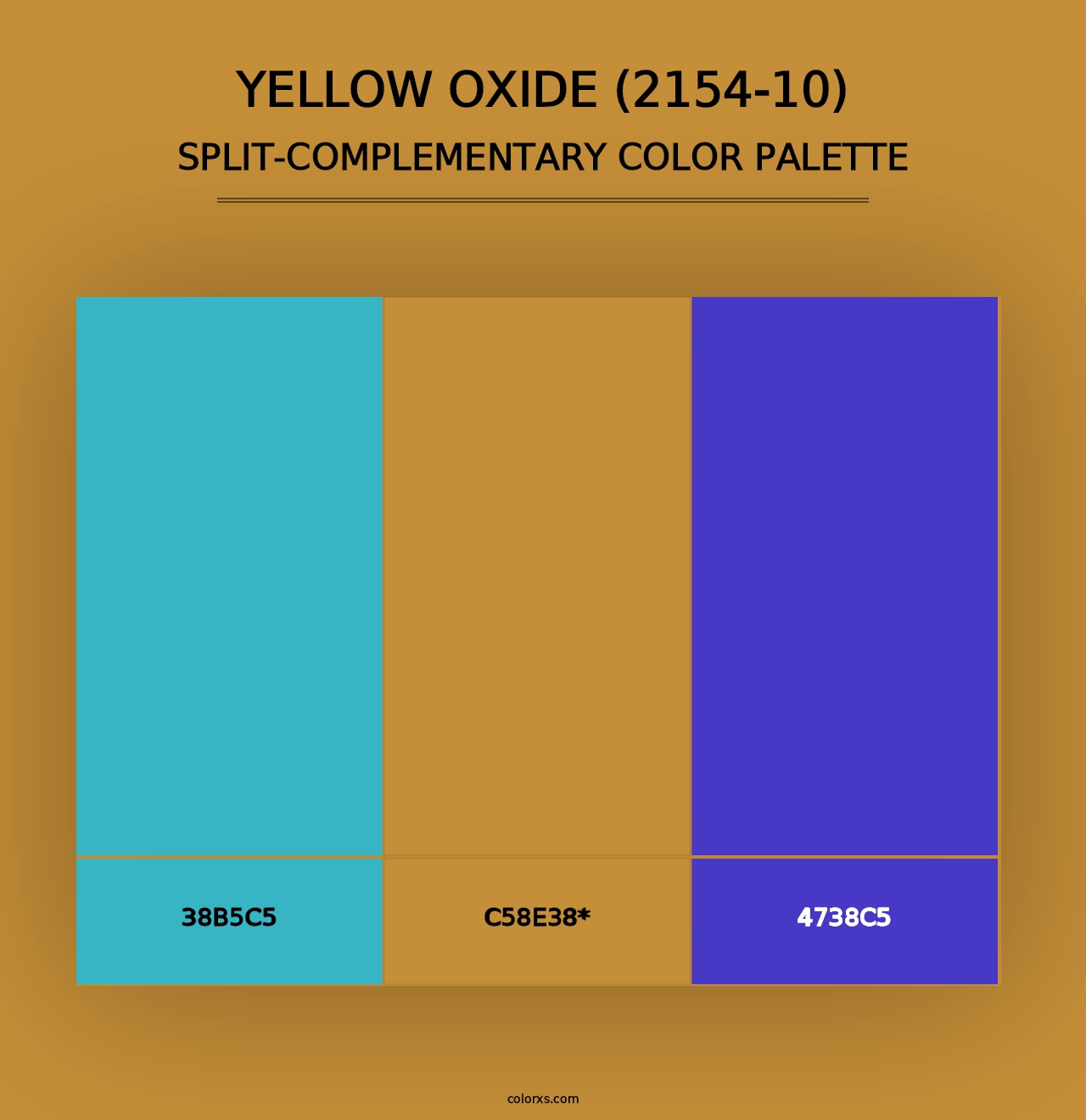 Yellow Oxide (2154-10) - Split-Complementary Color Palette