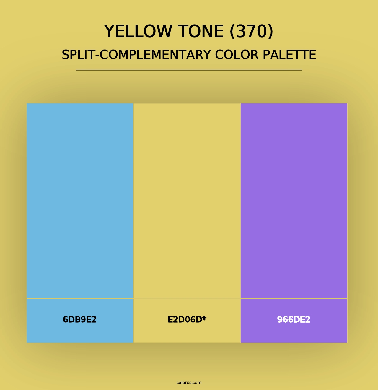 Yellow Tone (370) - Split-Complementary Color Palette