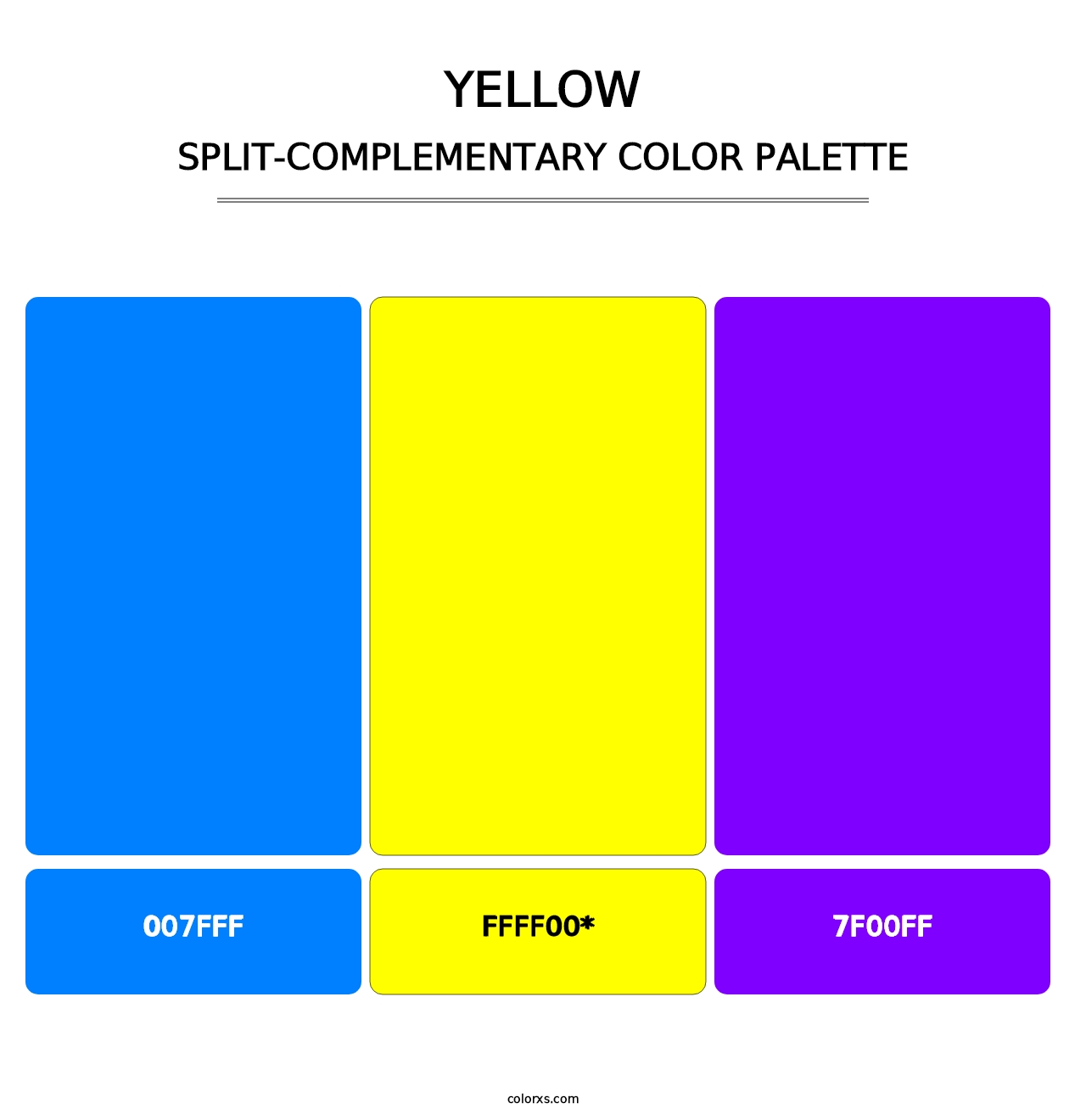 Yellow - Split-Complementary Color Palette