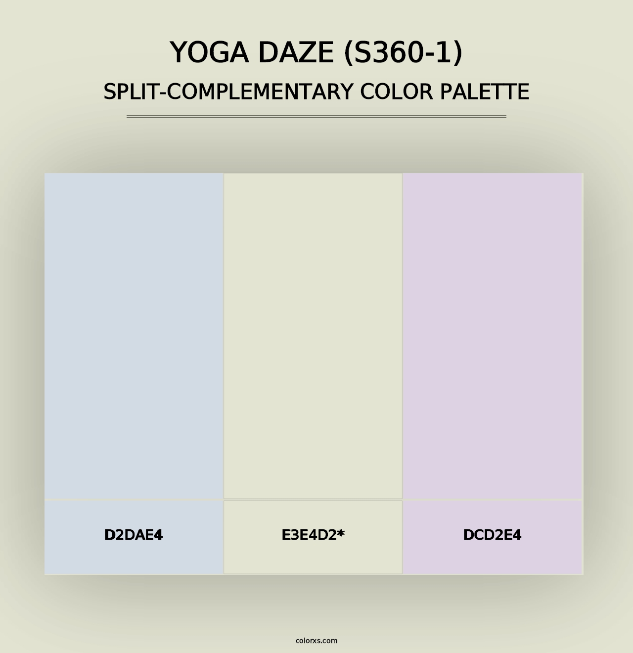 Yoga Daze (S360-1) - Split-Complementary Color Palette