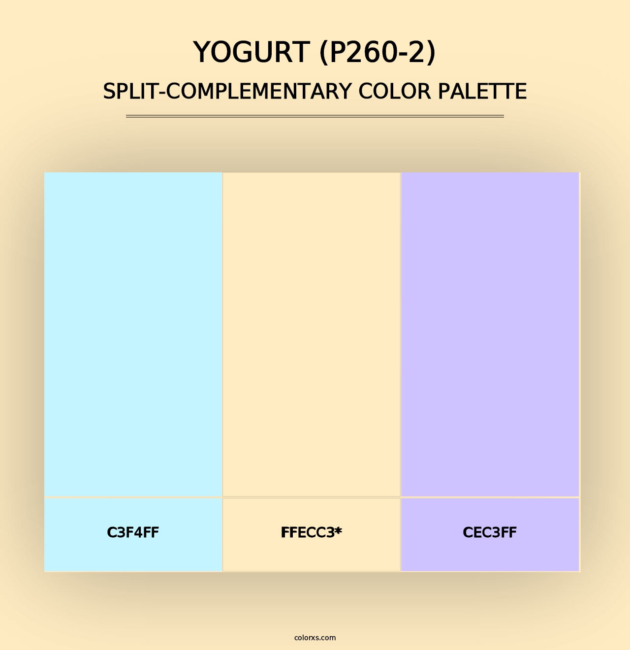 Yogurt (P260-2) - Split-Complementary Color Palette