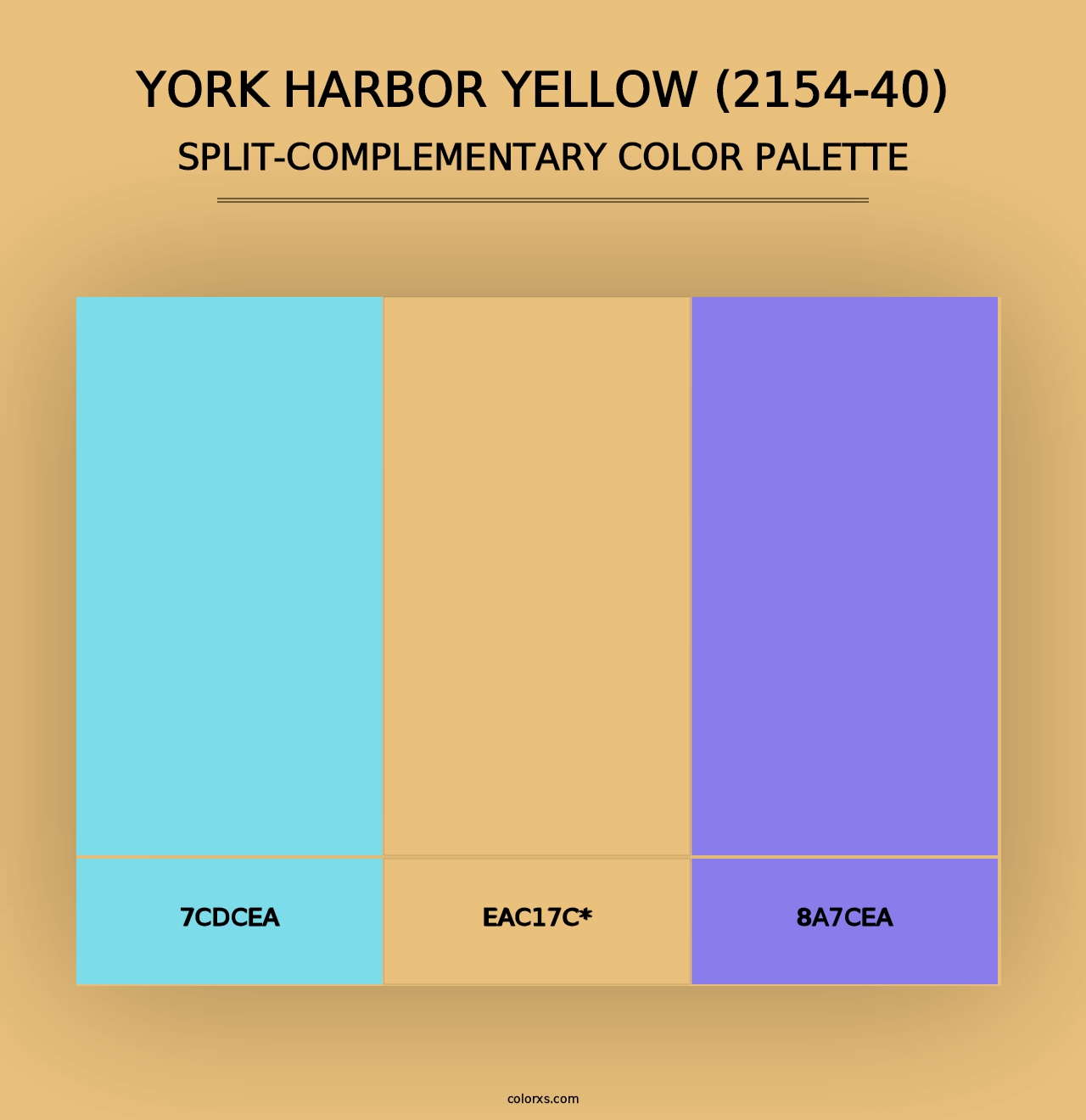 York Harbor Yellow (2154-40) - Split-Complementary Color Palette