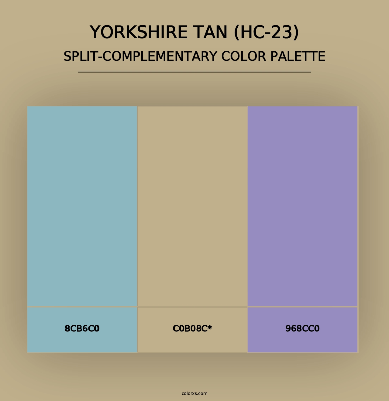 Yorkshire Tan (HC-23) - Split-Complementary Color Palette