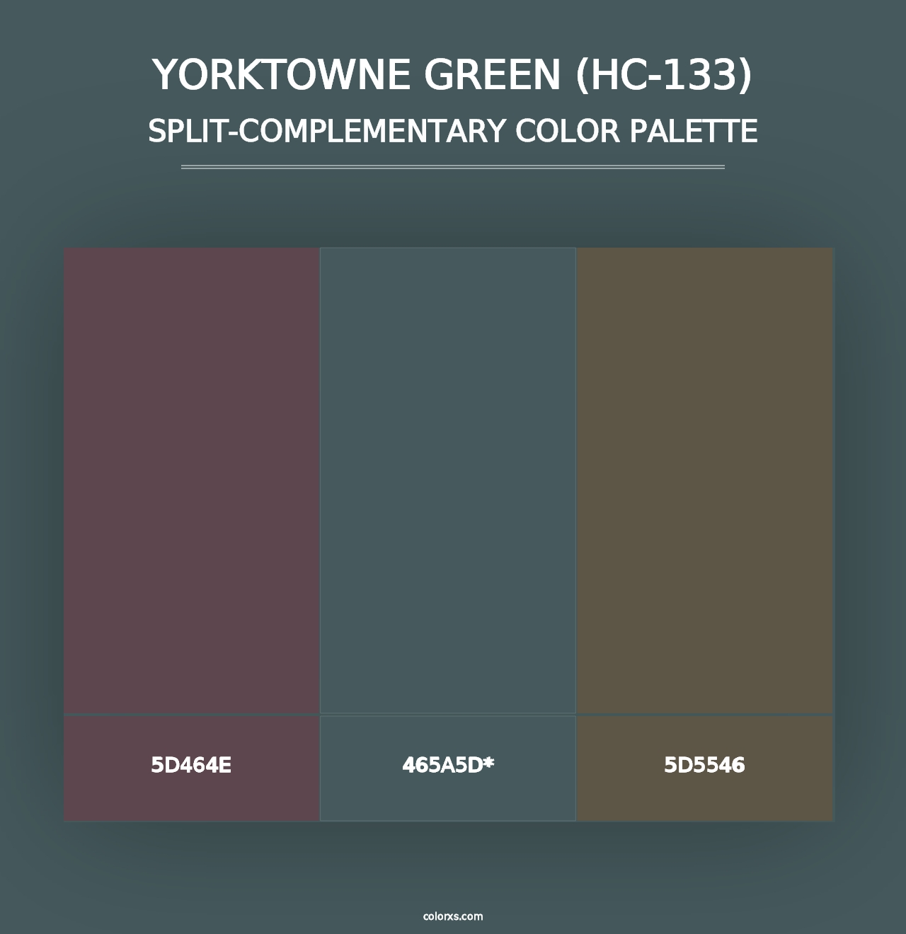 Yorktowne Green (HC-133) - Split-Complementary Color Palette