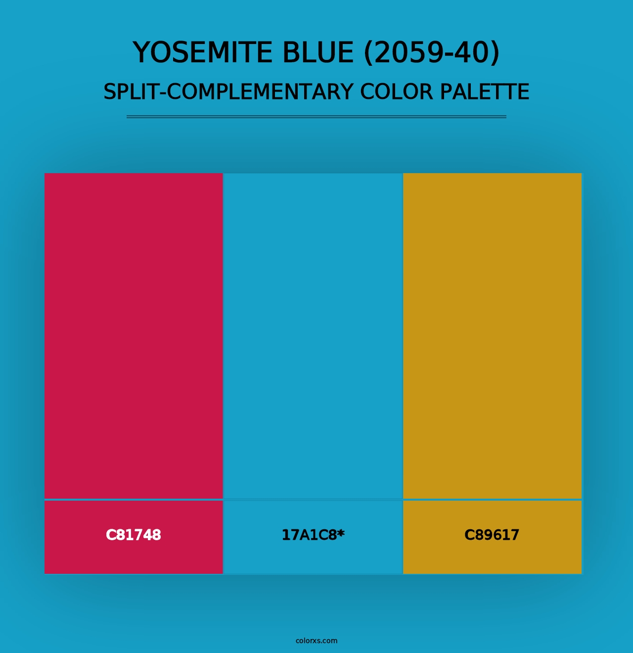 Yosemite Blue (2059-40) - Split-Complementary Color Palette