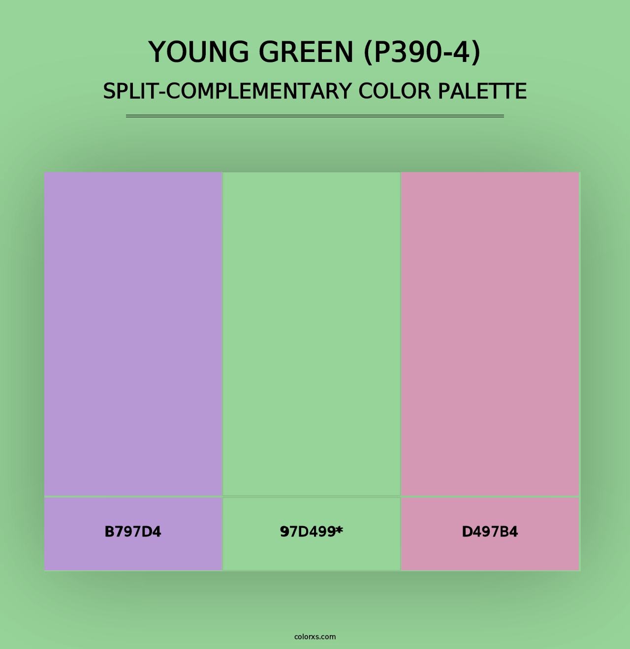 Young Green (P390-4) - Split-Complementary Color Palette