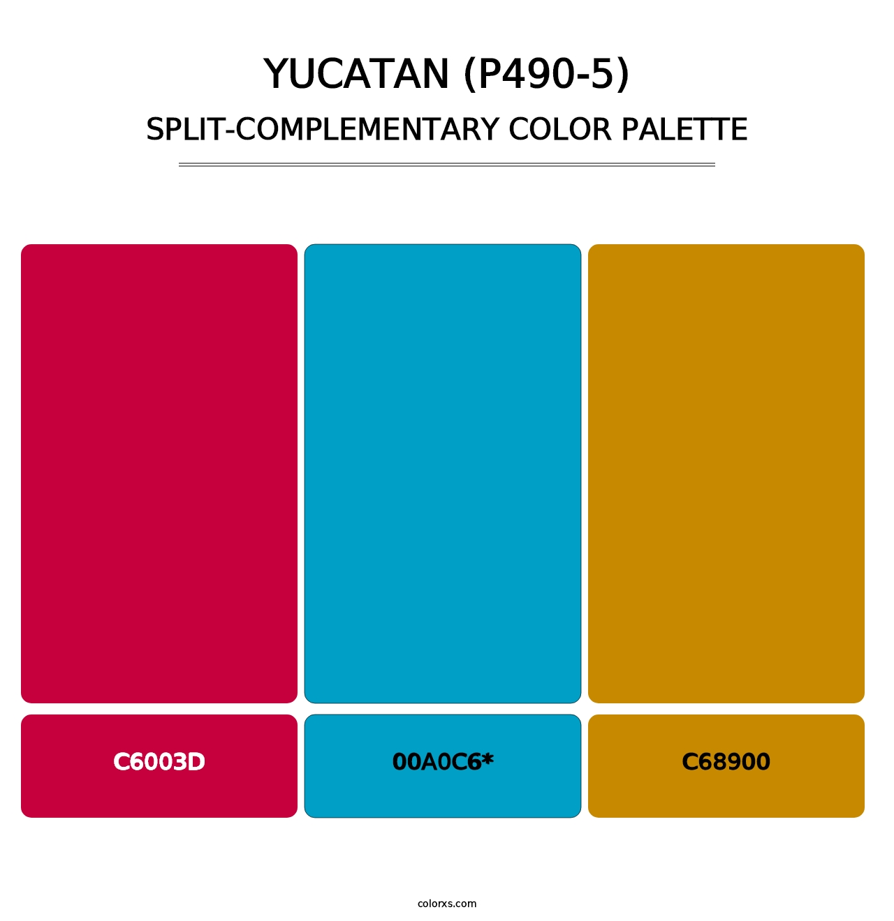 Yucatan (P490-5) - Split-Complementary Color Palette