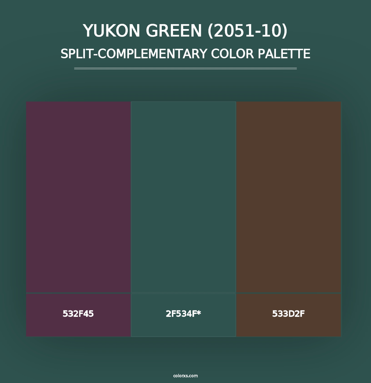 Yukon Green (2051-10) - Split-Complementary Color Palette