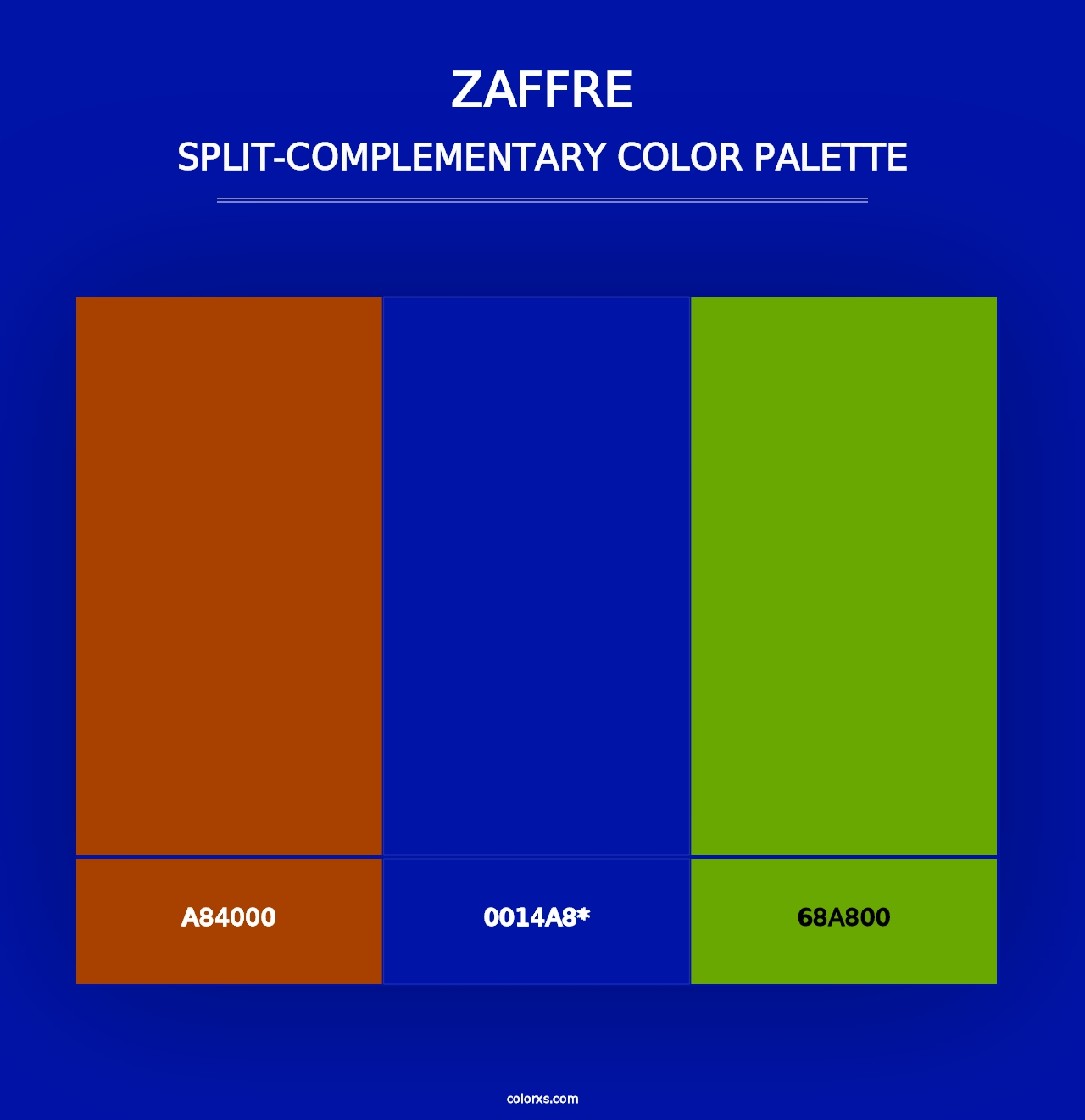 Zaffre - Split-Complementary Color Palette