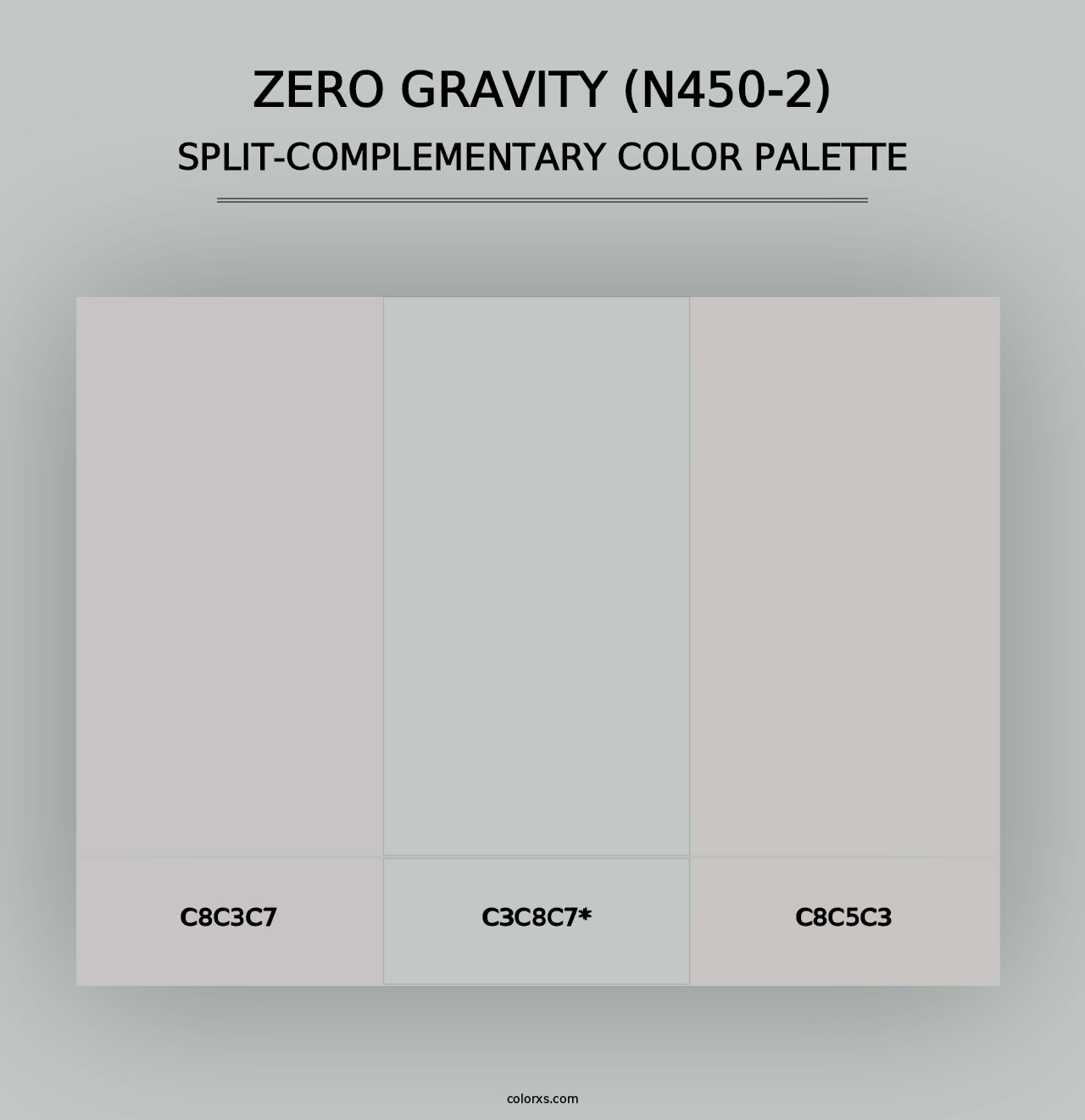 Zero Gravity (N450-2) - Split-Complementary Color Palette