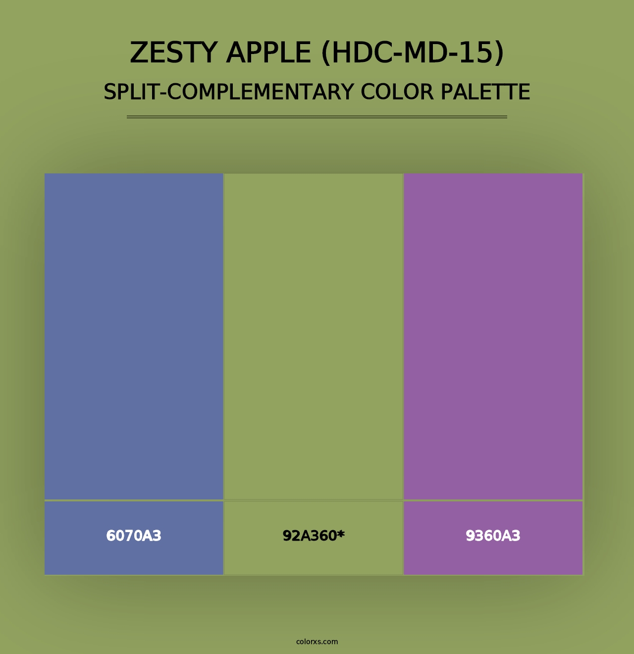 Zesty Apple (HDC-MD-15) - Split-Complementary Color Palette