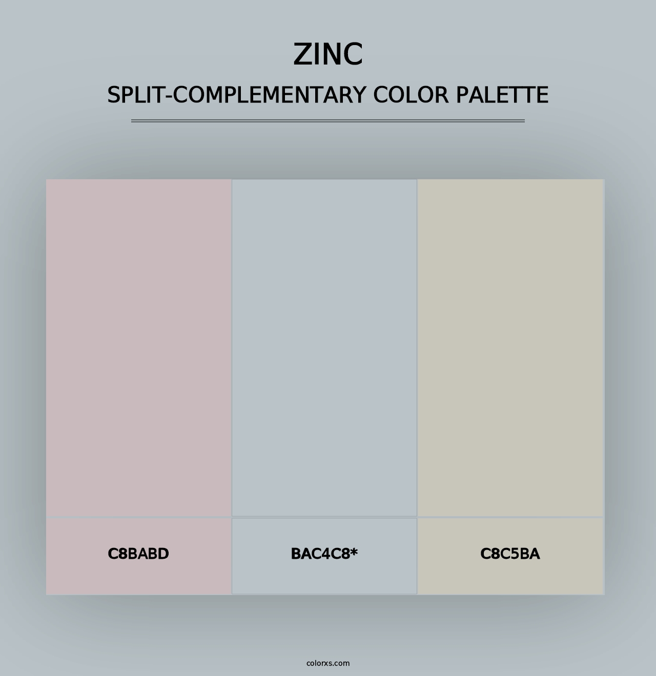 Zinc - Split-Complementary Color Palette