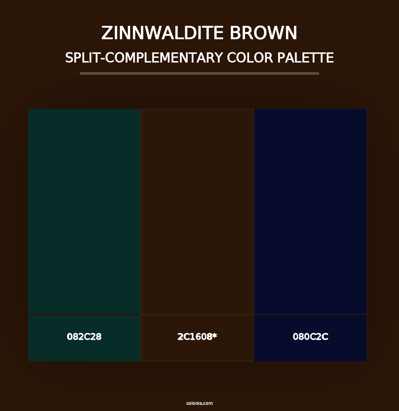 Zinnwaldite Brown - Split-Complementary Color Palette