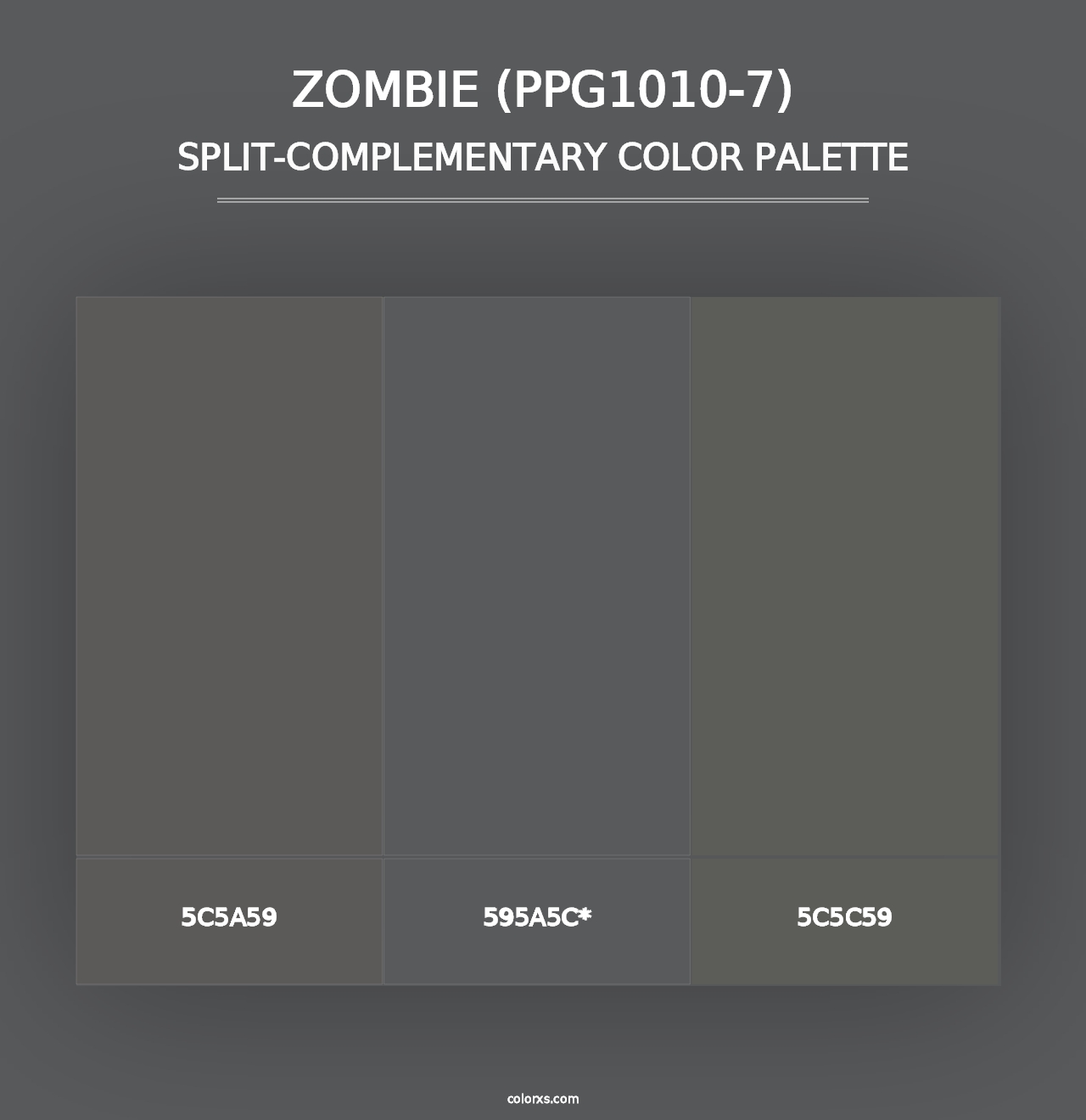 Zombie (PPG1010-7) - Split-Complementary Color Palette