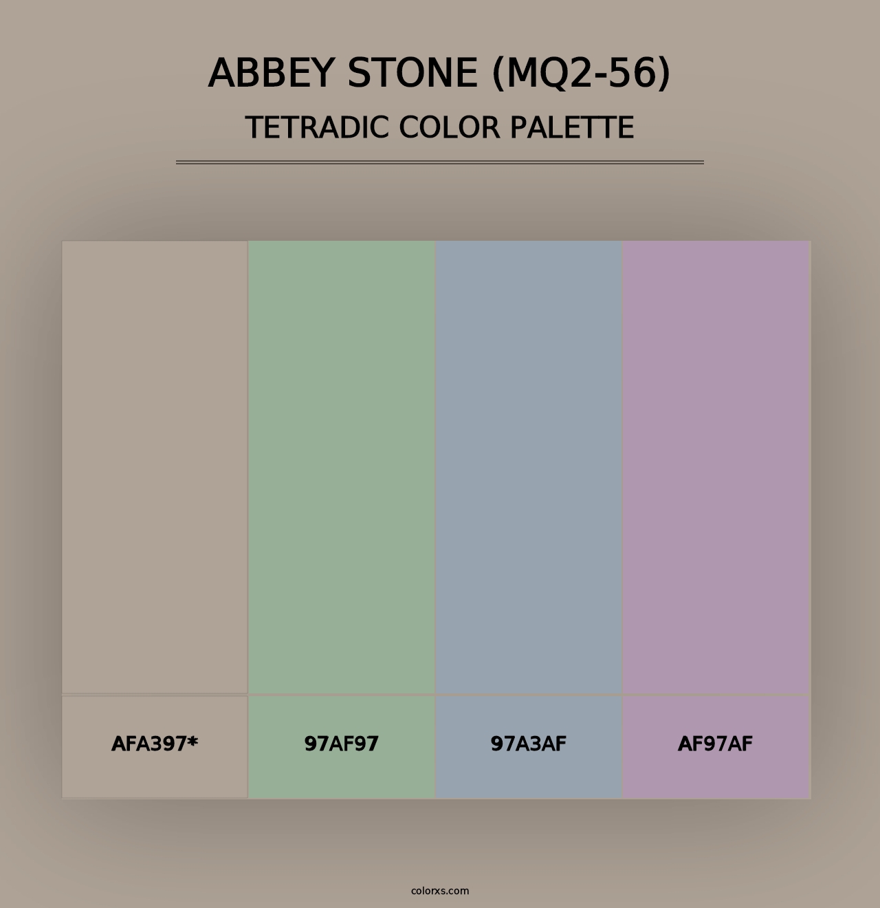 Abbey Stone (MQ2-56) - Tetradic Color Palette