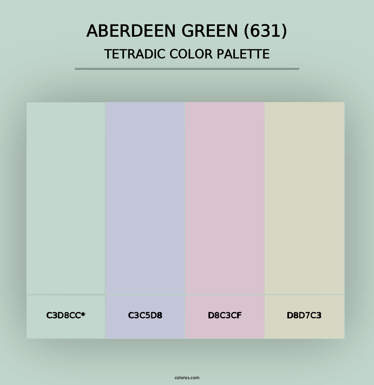 Aberdeen Green (631) - Tetradic Color Palette